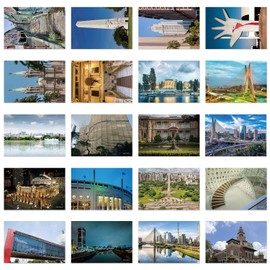 xtvinvm Sao Paulo Brazil Travel Postcards from Around the World Vintage Postcard Pack for Mailing Business Christmas Holiday Birthday Postcards with Mailing Side Set of 20