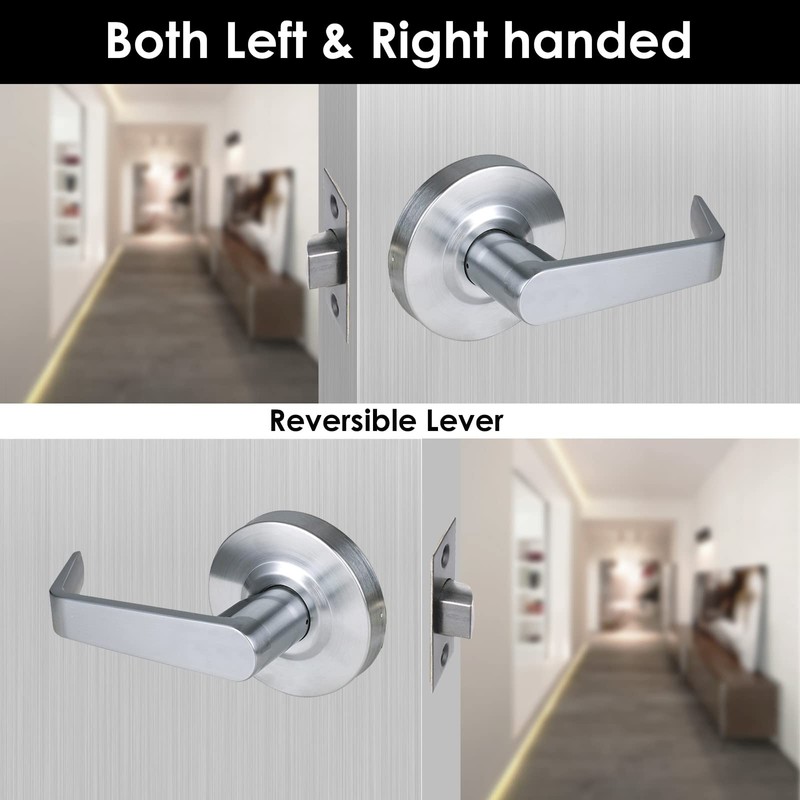 HISAFE Commercial Passage Door Lever Heavy Duty Grade 2 Handle,