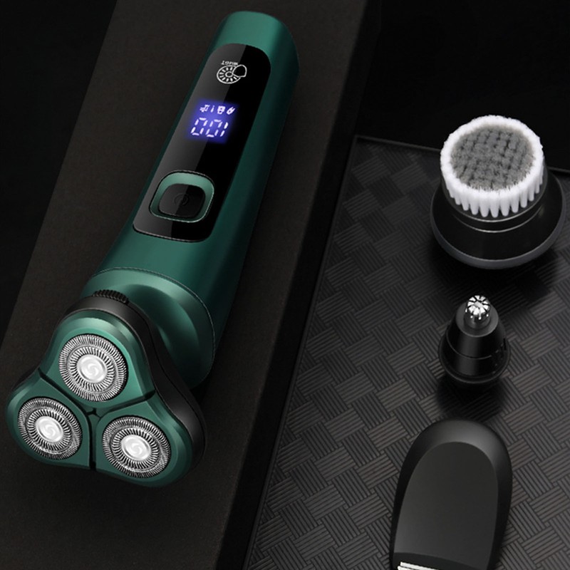 4 in 1 Electric Beard Clipper Washable LED Screen USB