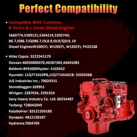 FS1098 Fuel Filter Water Separator With PCV Valve Fits For Cummins B6.7 ISB6.7/QSB6.7 ISL8.9 L9 Series Diesel Engines, Compatible With W100CFI W120CFI W130CFI Vehicles, Replace#5319680 5308722 FH2146