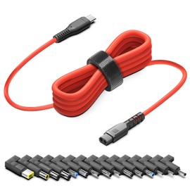 KFD 1,8M PD 100W USB C auf DC Stecker Ladekabel Netzkabel 19V-20V Ladegerät Netzteil Adapterkabel für 2024 MacBook Air Pro M3, Surface Pro 11, Lenovo, HP Dell Laptop Universal Konverter Stromkabel
