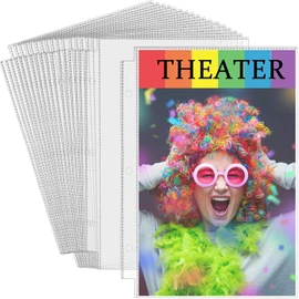 Affrolling 100 Pcs Playbills Binder Page Protectors Bulk for Broadway Sheet Protectors Fit 5.5 x 8.5 Programs Protective Sleeves Play Program and Theater Programs Playbills from Mid 1980s to Modern