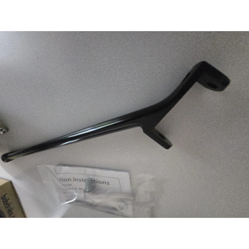 Ford 1935-1947 FORD Pickup Hinge Pin Mirror, Black Straight Arm.