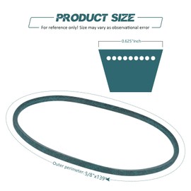 954-05025 Deck Belt 54-inch Deck Belt 5/8" x 139" Aramid Cord for Cub Cadet/Craftsman/Troy-Bilt 754-05025a 754-05025A 954-05025 954-05025A