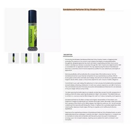 Sandalwood Perfume Oil by Shadow Scents