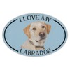 Crazy Sticker Guy I Love My Labrador (Yellow Lab) -