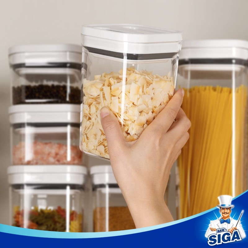 MR.SIGA 8 Piece Airtight Food Storage Container Set, BPA Free