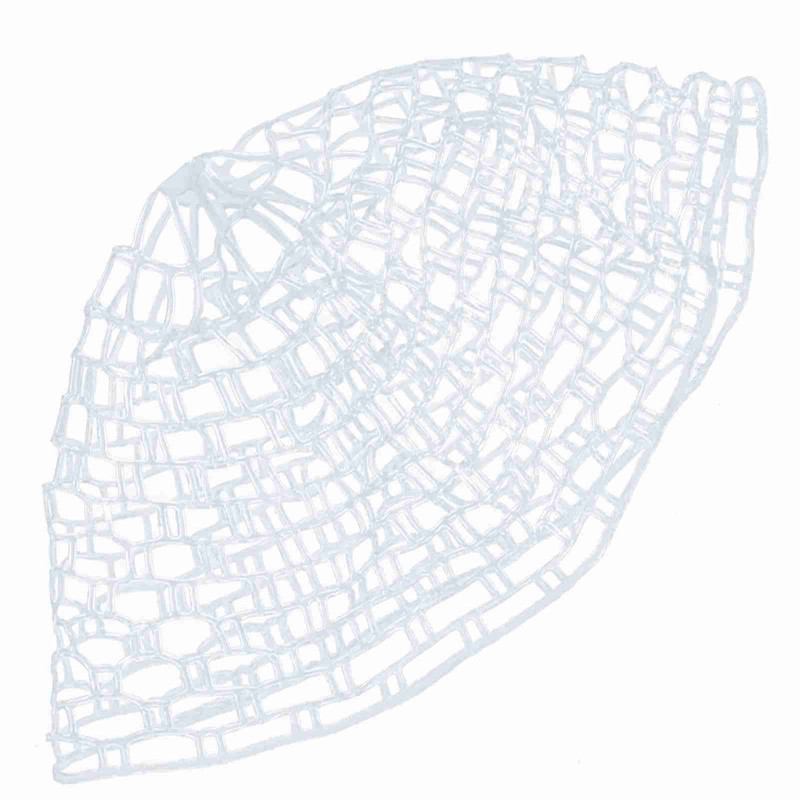 Outdoor Fly Fishing Landing Net Clear Rubber Replacement Mesh Bag(Mudium)