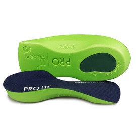 Pro11 Wellbeing, orthopädische Senkfußeinlage, zur Behandlung von Plantarfasziitis, schmale Passform, Grün - grün - Größe: 9/10.5 UK
