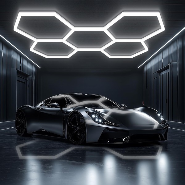 ALLYES ALLYES Hexagon LED Garage Lights, 24000LM 5000K 200W Honeycomb