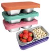 LVQVEV 4 Pack Stainless Steel Snack Containers, 2 Compartment Snack