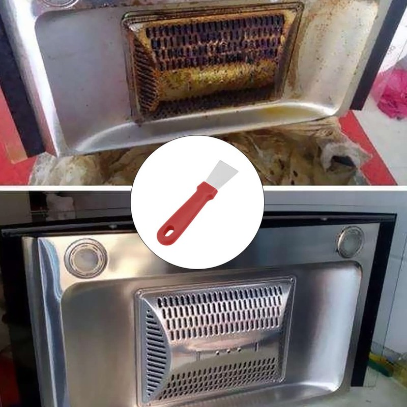2 Pcs Cleaning Scraper Oven Cleaning Utensils Stainless Steel Scraper