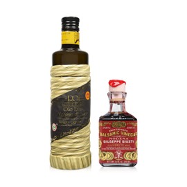 ROI ROI Italian Extra Virgin Olive Oil - Made From Ligurian Taggiasca Oilves & Giuseppe Giusti - Gran Deposito Aceto Balsamico Di Giuseppe Giusti Moderna - Italian Balsamic Wine Vinegar