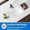 18 Inch White Rectangle Vessel Sink for Bathrooms 18.3" x