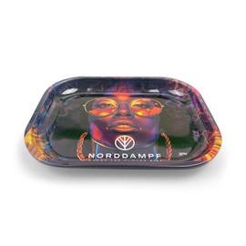 Norddampf Rolling Tray, 18 x 14 x 1.6 cm, Mixing Bowl, Crumb Tray, Rolling Tray, Small, Various Designs (Funky Print)