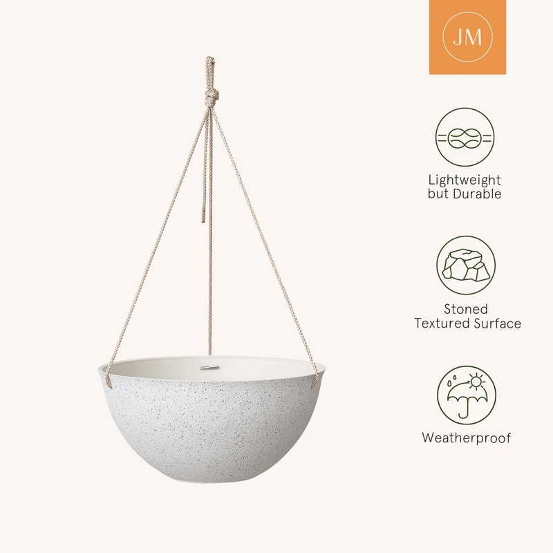 LA JOLIE MUSE Large Hanging Planters for Outdoor Plants -