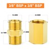 GASHER 12PCS Brass Pipe Fitting, 3/8" x 3/8" BSP Male