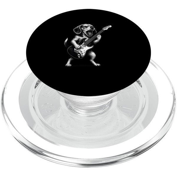 Beagle Playing Electric Guitar Rock Music Lover PopSockets PopGrip for