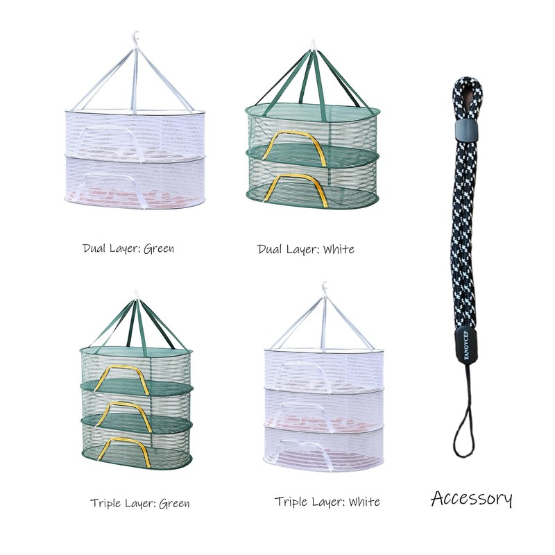 TANOVCEP Foldable Drying Net for Vegetables, Fish, and Dehydrated Goods,