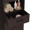 Homhedy 67" H Tall Bathroom Storage Cabinet with 2 Barn