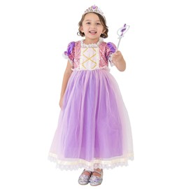 Monoii, d208, Rapunzel Dress, Cosplay, Children's Costume, Princess Costume, Kids, Halloween, Princess Cosplay, Stage Clothes, Girls, 47.2 inches (120 cm), Type A