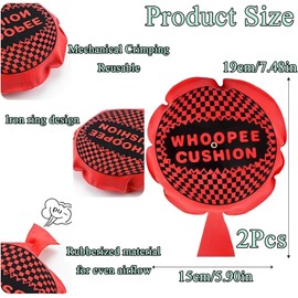 Whoopee Cushion, 2 Pcs Whoopie Cushion Medium Farting Jokes Collection Whoopie Toys, Makes Gas Sounds Noise Fart Cushion, Joke Gift or Stocking Filler for Girls and Boys, Party Bag Fillers for Kids