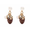 Tory Burch Kira Faux Pearl Strawberry Raspberry Drop Earring