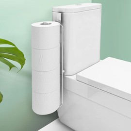 Conworld Toilet Paper Holder for 4 Roll Tissue, Over The Tank Toilet Paper Holder, Stainless Steel Rustproof Toilet Paper Storage Wall Mount, for Rv, Bathroom Storage and Organization, Silver, 1 Pack