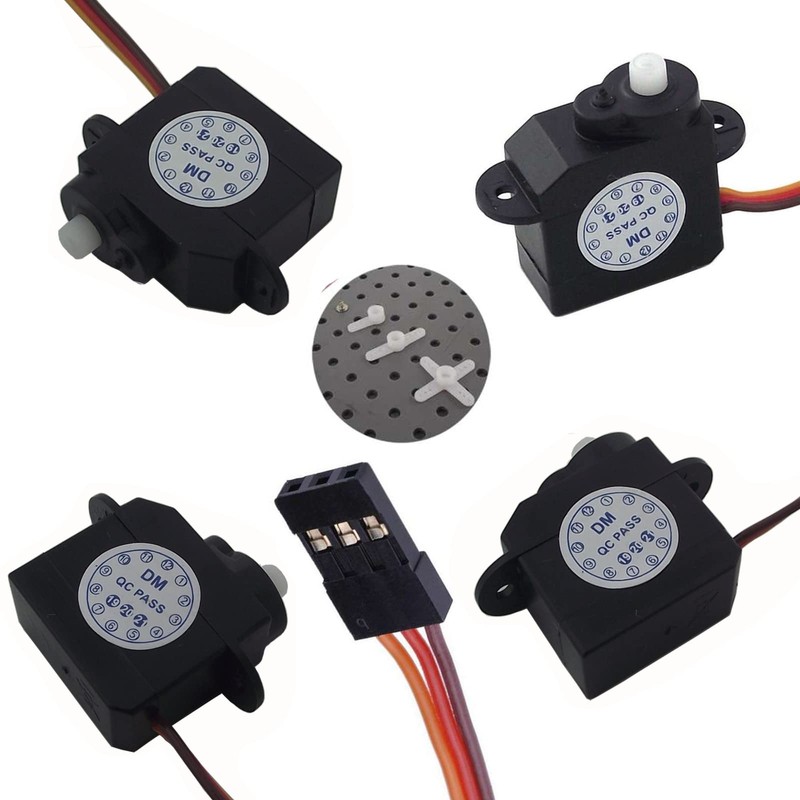 RCmall 4Pcs DM-S0020 2.1g Ultra-Micro Servo Coreless Motor 2g Digital