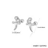 Cute Dagger Cartilage Tiny Stud Earrings for Women Men 925