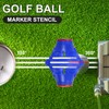 PATIKIL ゴルフボールマーカーステンシル 360度トリプルトラッ クゴルフボールアラインメントマーキングツール ラインドローイングマーカー 男性 女性用 ブルー/レッド