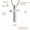 HZMAN Cross Necklace for Men Women Stainless Steel Religious Bible