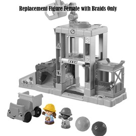 Replacement Part for Little People Load Up and Learn Construction Site - GWD30 ~ Replacement Figure ~ Female with Braids