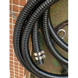 PEISONGFEI Pond Tubing 1 1/4 Inch Id Flexible Plastic Corrugated Water Sump Pump Drain Hose10Ft,Black