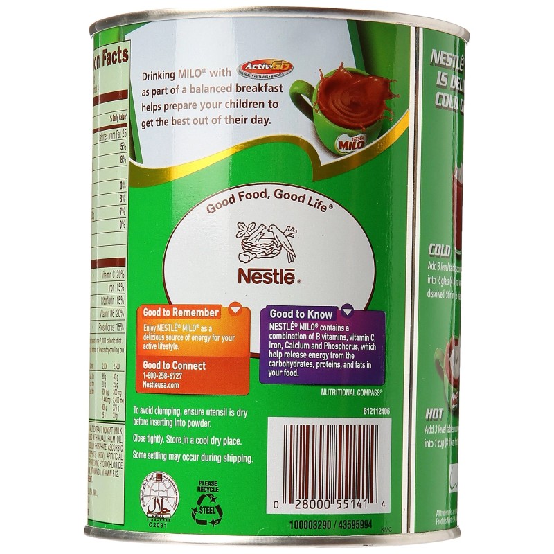 Nestle Milo Chocolate Flavored Drink Mix 14.1oz Jamaican Favorite Beverage