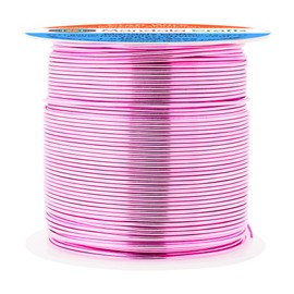 Mandala Crafts 20 Gauge Anodized Aluminum Craft Wire for Jewelry Making - 100 FT Colored Flexible Pink Wire - Bendable for Bonsai Armature Crafting Sculpting
