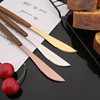 JASHII Wood Handle Flatware Set, 20 Pieces Stainless Steel Silverware