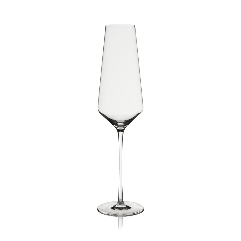 Viski Liminal Crystal Flutes, Ultrathin Clear Drinking Glasses, Thin &