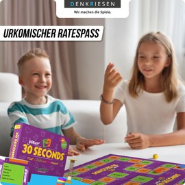DENKRIESEN 30 Seconds® Junior - Nur die Zeit kann euch Stoppen! | From 7 Years | 3+ Players | Party Games for the Whole Family | 16 Players and More Possible