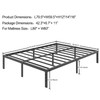 COMASACH Queen-Size Metal Bed-Frame No Box-Spring Needed,12-Inch Noise Free Black