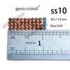Genio Cristal Rose Gold SS10 Ultra Hotfix Rhinestones, 3600pcs Quality,