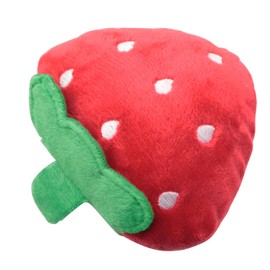 LQ Industrial Exquisitely Crafted Plush Strawberry Toy Pet Supplies Suitable for Pet Chew Scratch Play with