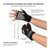 Nemuri Guantes Para Gym Con Muñequera Mujer Rosa, Pesas, Crossfit