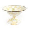 MacKenzie-Childs Parchment Check Enamel Compote - Small