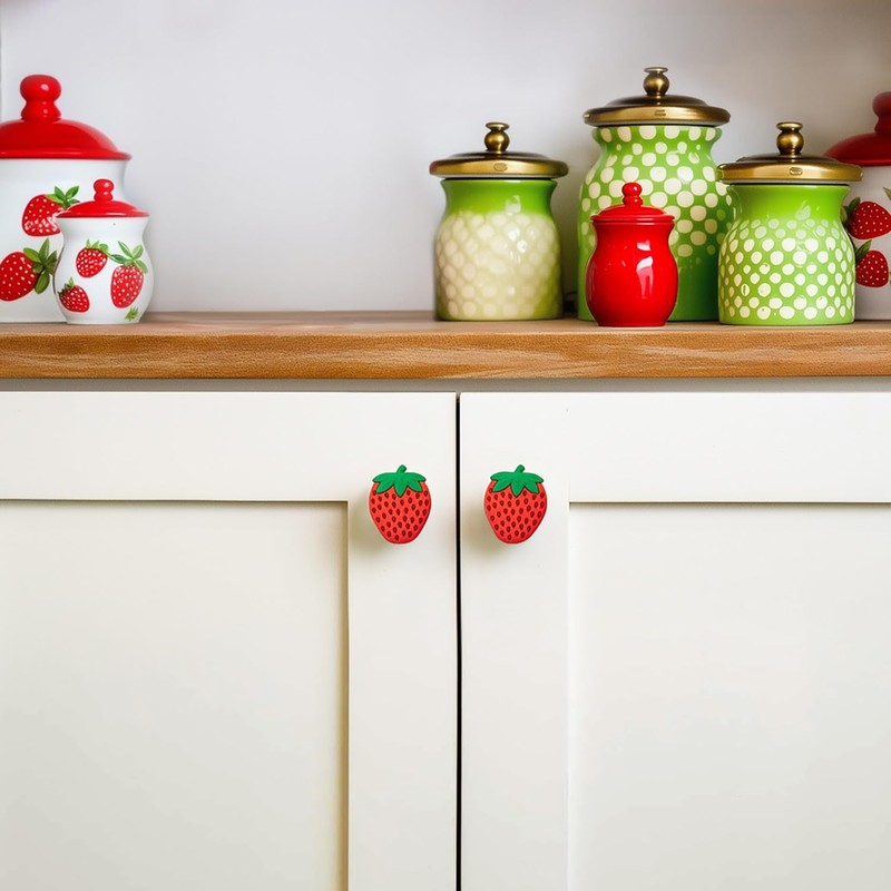 Knobēz: Decorative Knob Covers - Strawberry - 12pk - Stretch
