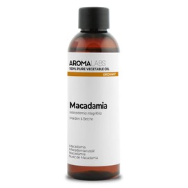 ORGANIC - MACADAMIA Oil - 100mL - 100% Pure, Natural, Cold Pressed And AB Certified - AROMA LABS (French Brand)