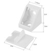 TOCHUN 50pcs Plastic Furniture Corner Braces with Covers, 2-Hole Right
