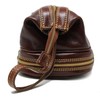 Positano Full Grain Leather Travel Dopp Kit (Vecchio Brown, Medium)