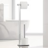 Torre & Tagus 29" Chrome Free Standing Toilet Paper Holder