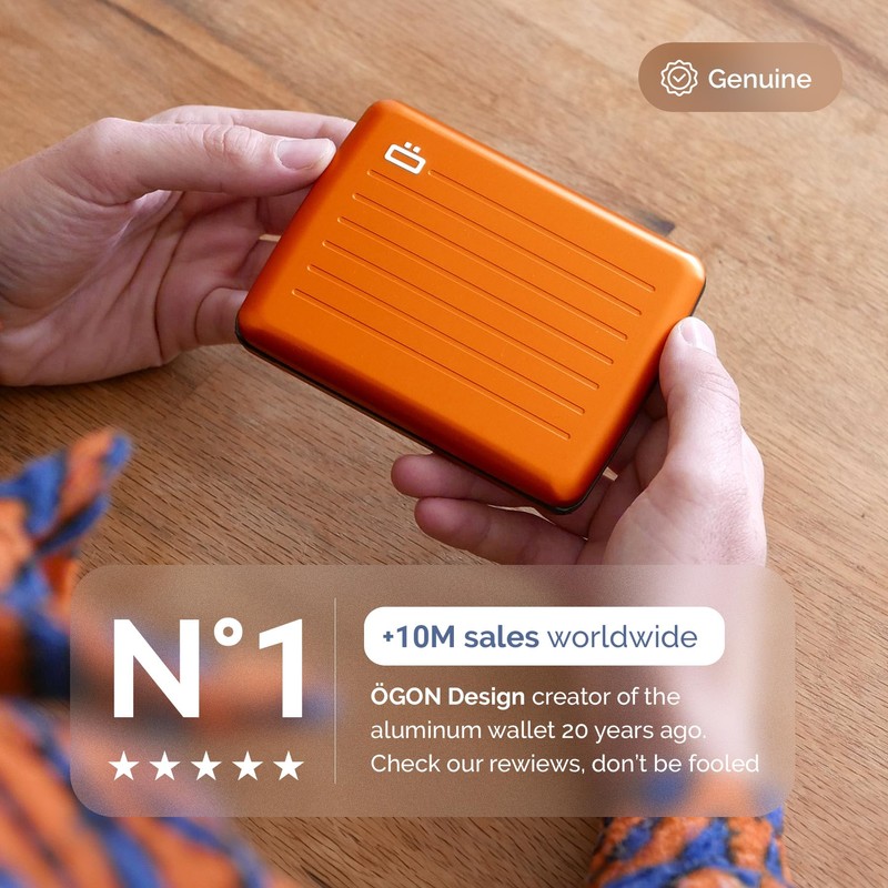 OGON Aluminium Wallet Smart case V2L Extra Capacity with Hidden